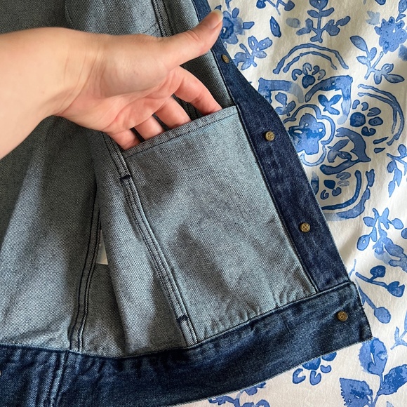 NWT Draper James Shearling Jean Jacket Size Small (Oversized) - Picture 3 of 16